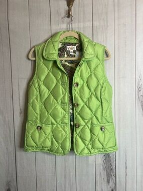 Talbots Lime Green Quilted Vest